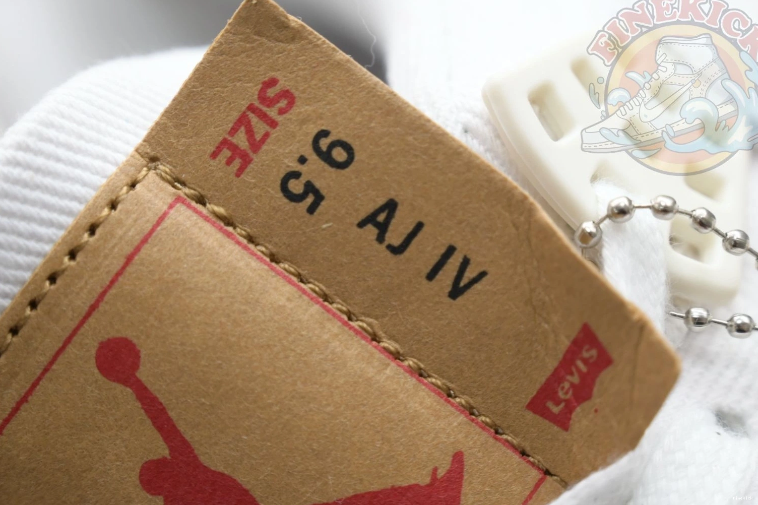 white Jordan Air Jordan tag) 4 levis (levis 0814